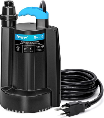1/3 HP Automatic Water Pump, 2250GPH Submersible Utility Pump with 3/4  Garden H