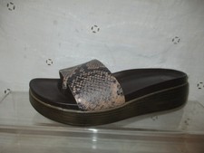 Donald Pliner "Figi" snakeskin embossed leather platform thong sandals