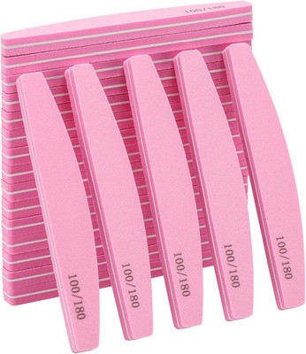 20 Pack Nail Buffers 100/180 Grit Washable Double Sided Nail Sanding Block File