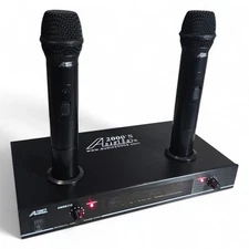 Audio2000s AWM6112 - Rechargeable VHF Dual Channel Wireless Microphone System