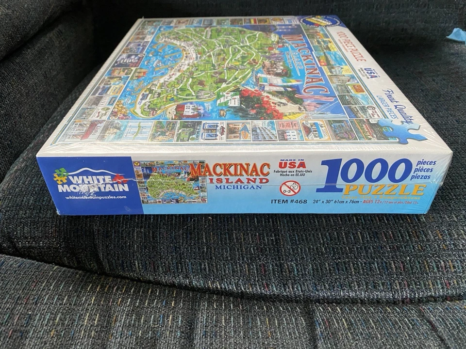 White Mountain Jigsaw Puzzle 1000 Piece Mackinac Island #468 - Sealed - Image 3 of 4