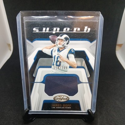 2019 Panini Certified Jared Goff Superb Jersey Relic SP /299 LA Rams Lions