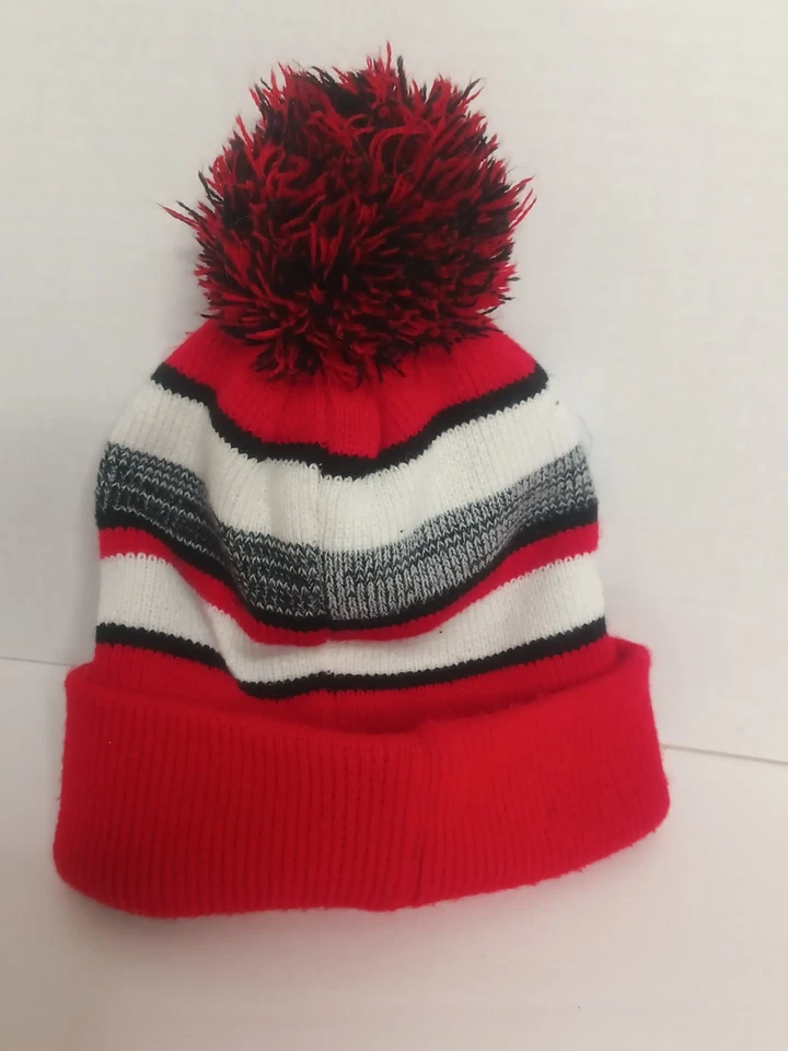 Beanie Kansas City Chiefs Adult Puff Ball Winter Knit Hat Cap - Image 3 of 4