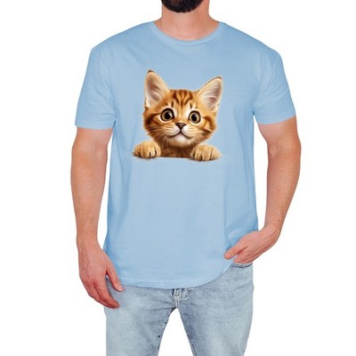 Süßes Kätzchen Herren T-Shirt entzückende Katzenliebhaber lustig Cartoon Geburtstagsgeschenk