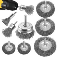 8-Teilig DrahtbüRsten Set FüR Reinigung Rostentfernung Metall Garten