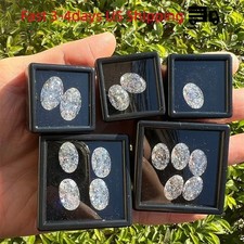 US 0.5ct GRA D Color Sparkling Oval Cut 1-20pcs Loose Moissanite VVS1 Wholesale