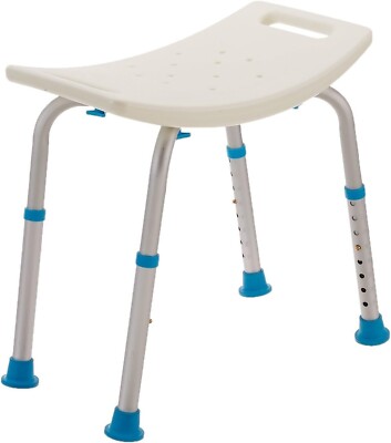 AquaSense Adjustable Non-Slip Bath & Shower Stool for Inside Shower, White