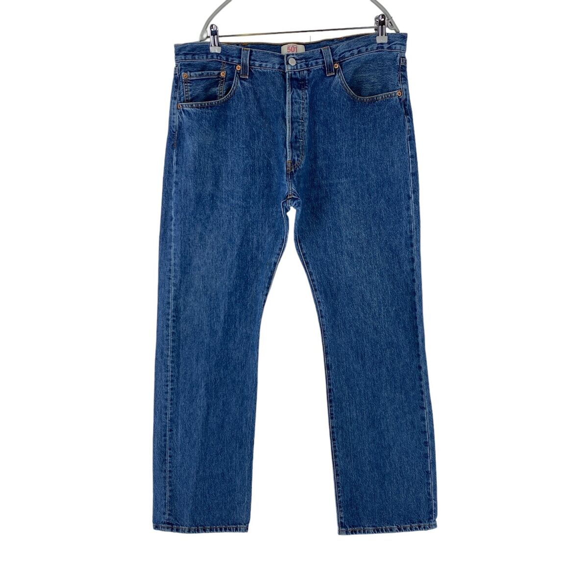 Levi's 501 Blue Original Regular Straight Fit Jeans W38 L32 Levi's 501 Blue Original Regular Straight Fit Jeans W38 L32