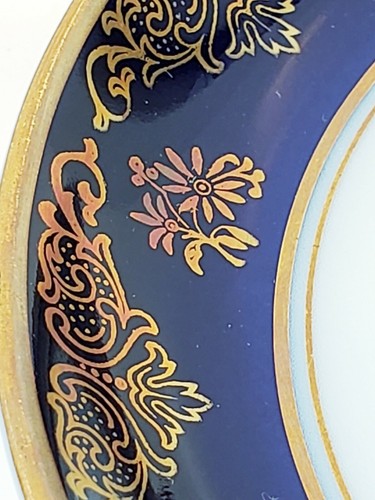 Johann Haviland Bavaria Cobalt Blue & Gold 12 Tea Cup Saucers W335 26 - Picture 7 of 7