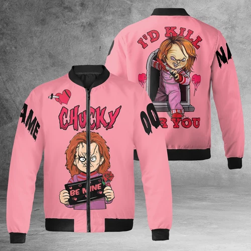 Personalized Chucky Doll I'd Kill For You Horror Valentine's Day Jacket