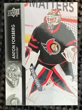 BAG10BX1 HOCKEY CARD 2021-22  NHL UPPER DECK  ANTON FORSBERG SENATORS