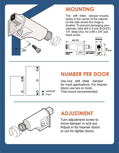 10 Stück Beschläge Soft Close Dämpfer für Schranktüren/Kompakt-/Softclose Schrank - Bild 6 von 12