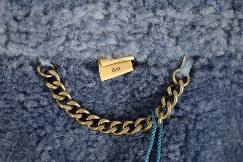 Burberry Mens Blue Shearling Jacket Size 50 Medium - Picture 8 of 9