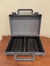 Clik Case Plastic 16 Cassette Tape Gray Travel Carrying Storage  GC