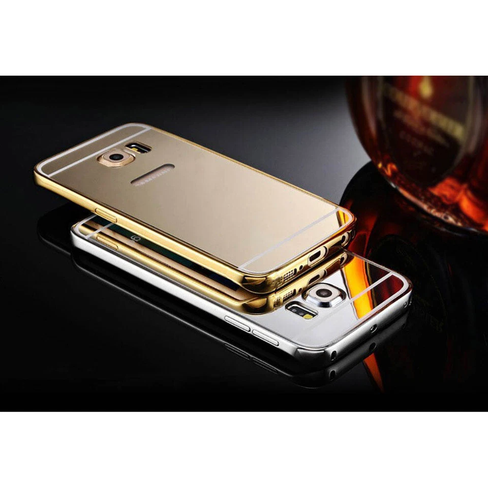 Custodia Per IPhone 6 / 6 Plus In Alluminio Metallo Argento Nero Rosa Cornice - Immagine 4 di 4