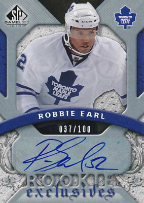 2008-09 SP Game Used ROOKIE EXCLUSIVE #ROBBIE EARL - x/100 - Maple Leafs