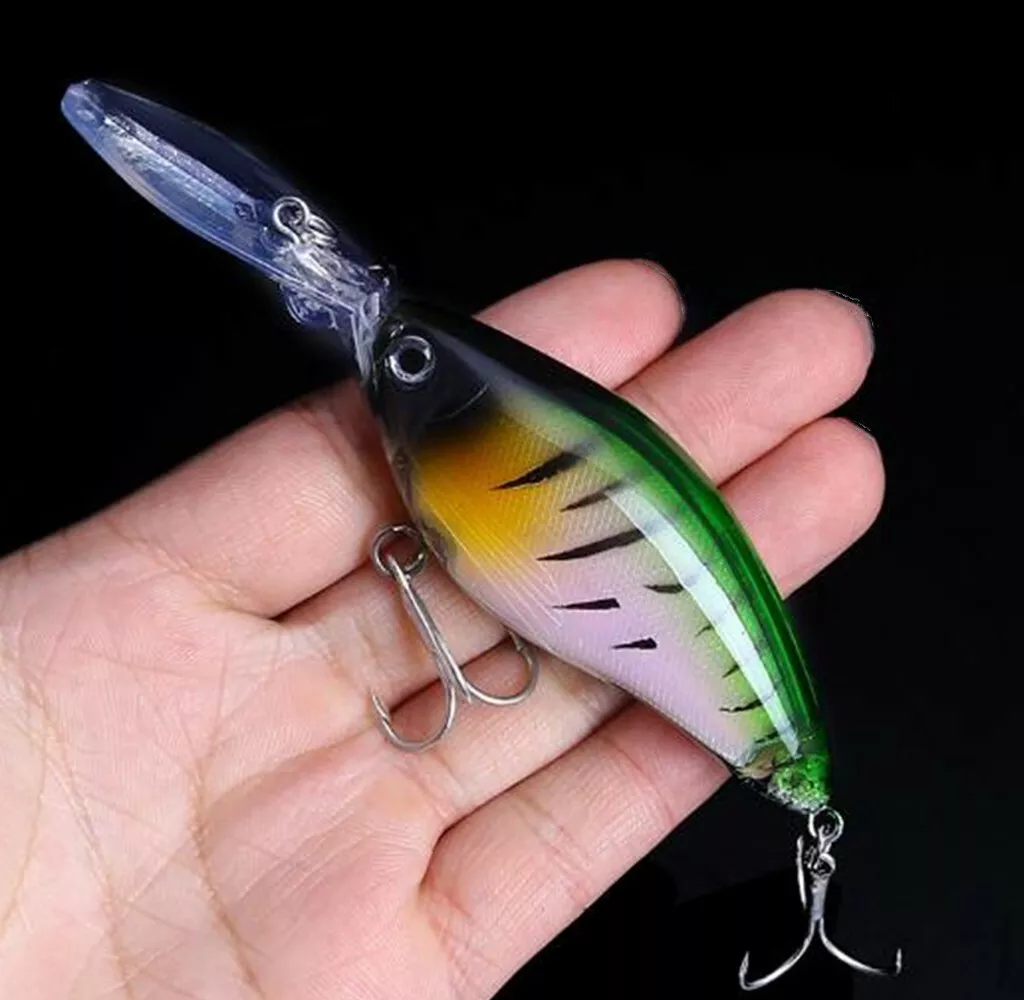 1PCS Deep Diving Crankbait Fishing Lures Sinking Bait 18g/11cm