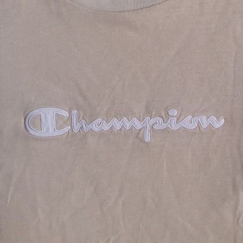 CHAMPION Damen T-Shirt Kurzarm Gr. L Top Bluse Logo A10702 Beige - Bild 4 von 9