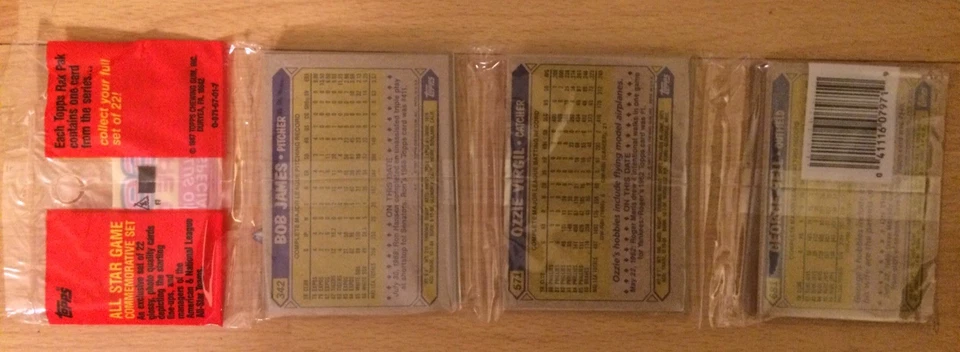 Pack 1987 Tony Gwynn Tim Conroy John Stefero Bob James Ozzie Virgil George Bell Foto 2 de 2