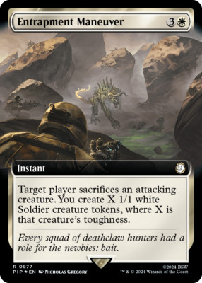 MTG Fallout - Entrapment Maneuver (R 0977) - Extended Art - Surge Foil