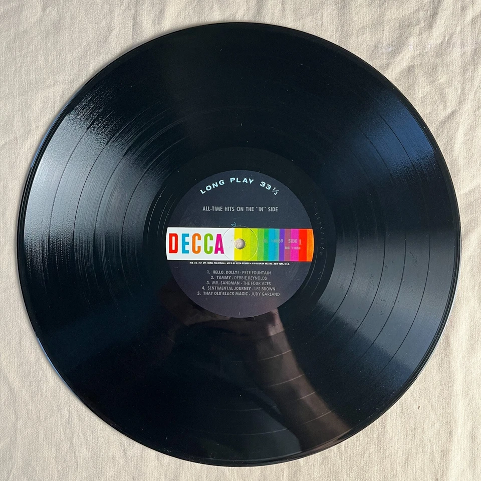 VARIOUS All-Time Hits On The "In" Side 1961 Vinyl LP Decca DL 34469 - VG+ Foto 3 de 4