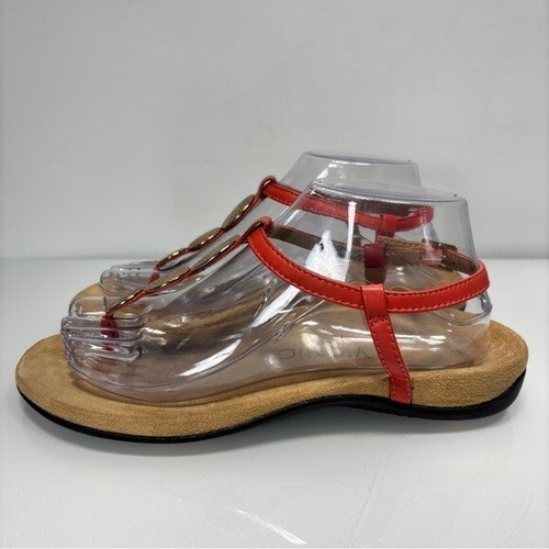 Vionic Womens Orthaheel Coral Leather Lizbeth Slingback Flat Thong Sandals Sz 8 - Picture 11 of 11