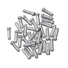 100 Pack Alloy Bike Brake Cable Cap Ends Tips Crimp for Road Mountain Bike