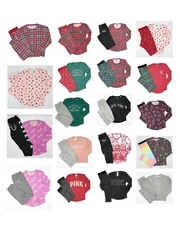 Victoria's Secret Pink Cozy Soft Long Sleeve Pant Pajama Set Logo NWT