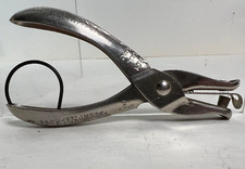 Vintage McGill M.P CO GEM Round Paper Hole Punch Original Patent Holder USA