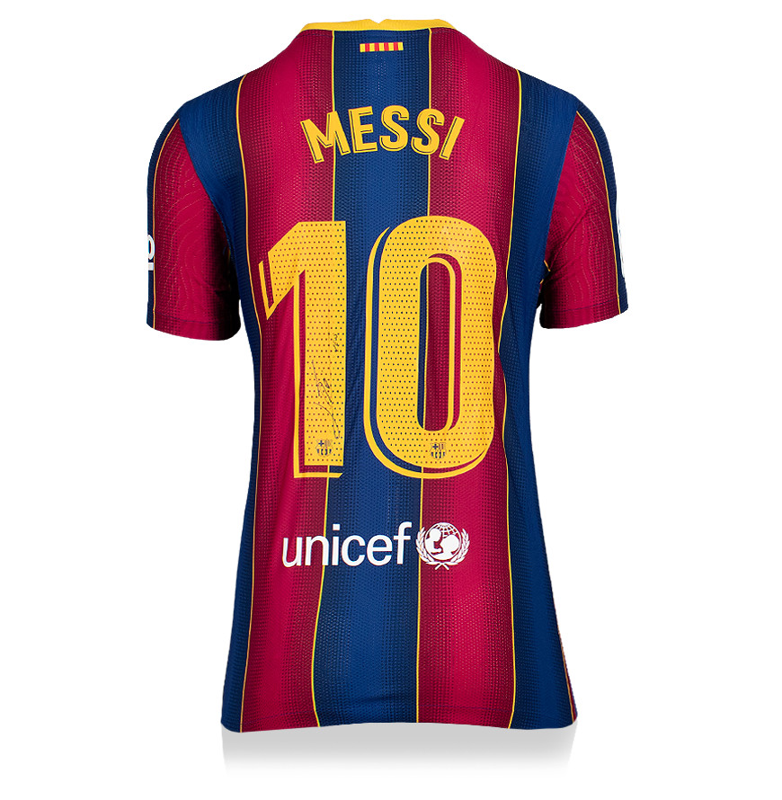 Lionel Messi FC Barcelona MATCH ISSUED Signed Jersey GOAT - ICONS Certified Auth
