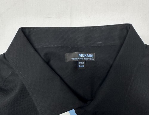 Murano Essentials Mens Shirt Top 4XB Long Sleeve 100% Cotton Black New - Picture 11 of 13