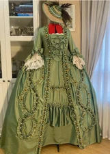 Antoinette Vintage Wedding Gown Ball Dress Medieval Victorican Baroque Rococo