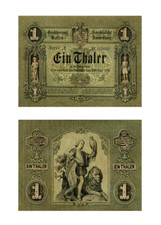 1 talar, Wielki Książę. Saksońska instrukcja kawy, 1870, reprodukcja