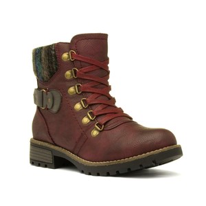 ladies burgundy ankle boots