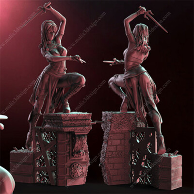 Elektra Marvel Unpainted Figure Blank Kit Model GK 1/6 41cm Hot Toy New Toy Stoc