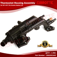 Engine Coolant Thermostat Housing Assembly for 2011-2017 Kia Sorento Sedona 3.3L