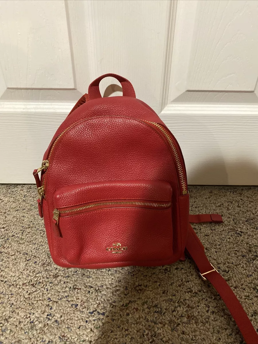 Coach red mini backpack hotsell