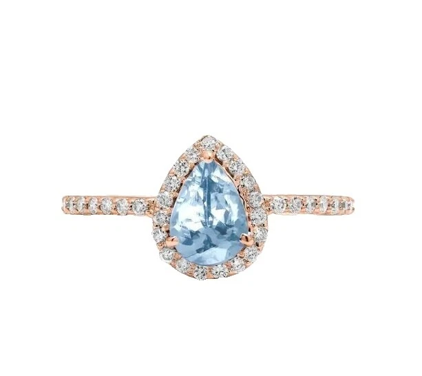 Banda aguamarina Anillos de moda de familia y amigos