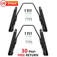 2x Universal Dual Lock Seat Sliders Rails Bracket Track Aessembly Mount Hardware