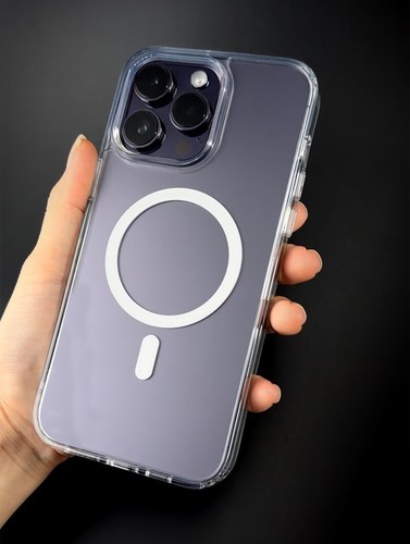 Magnetic Phone Case Transparent Magesafe Case For iPhone 15 14 Plus 13 Pro Max - Picture 13 of 14