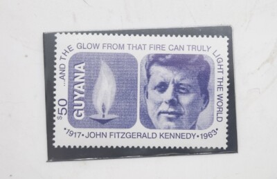 JFK 1917 - 1963 $50 Guyana Collector Stamp John F. Kennedy | eBay
