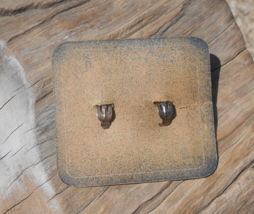 Une Paire de Boucles d'Oreille Clips en Lucite - 1950 ! - Picture 2 of 4