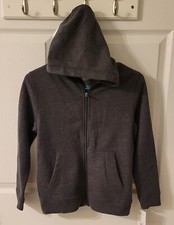 Tek Gear Ultra Soft Fleece Full Zip Hoodie Sweatshirt Size Boys Small,Dark Gray