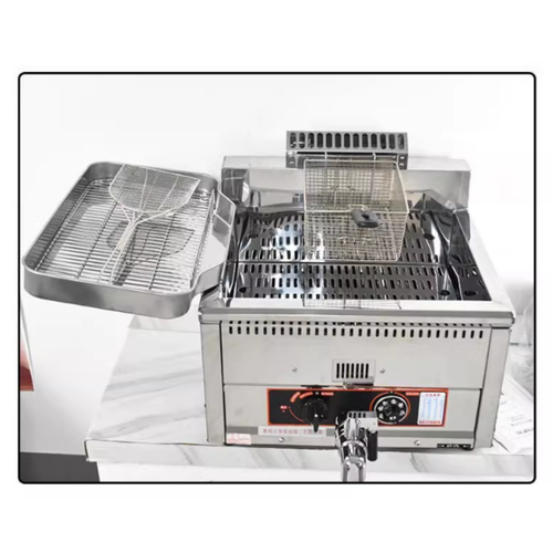 15L Nature Gas LPG Deep Fryer Catering Frying Machine Adjust Temperature Fryer - Picture 8 of 10