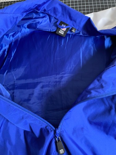 Reebok Detroit Lions Zip Up Windbreaker Jacket Adult Large Blue Gray Lightweight - Picture 11 of 13