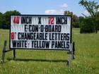 NEW OUTDOOR PORTABLE NON-LIT BUSINESS SIGN W/ 8" LETTERS 40" X 72" MESSAGE AREA 