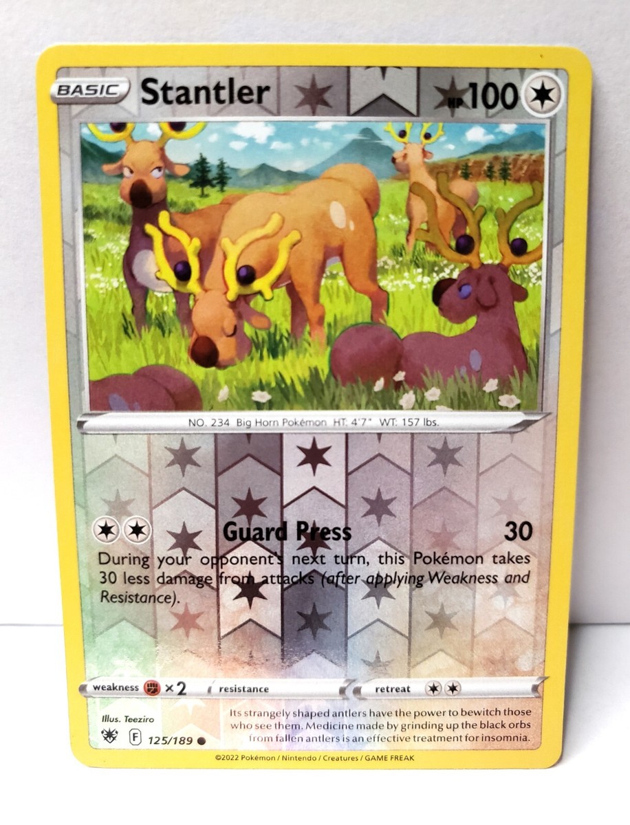 Pokmon TCG - STANTLER - 125/189 - Reverse Holo - Astral Radiance - NM/MINT