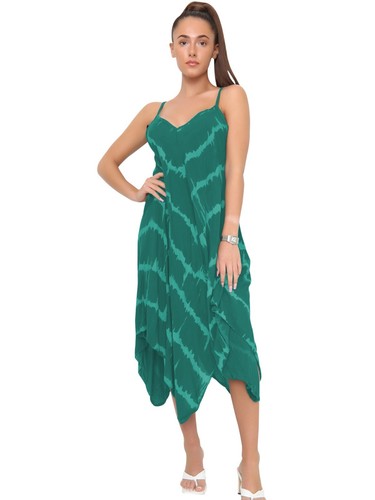Maxi vestido de verano italiano con tirantes estampado de playa con cuello en V sin mangas para mujer - Imagen 242 de 253