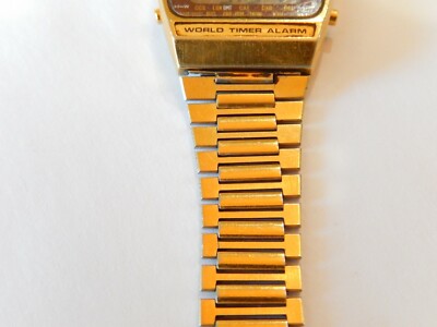VINTAGE* RARE Seiko A239-5009 World Timer Alarm Rare Gold Tone