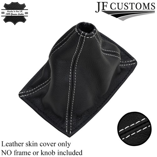 FITS TOYOTA MR2 MK1 AW11 198589 LEATHER SHIFT BOOT WHITE DOUBLE STITCH